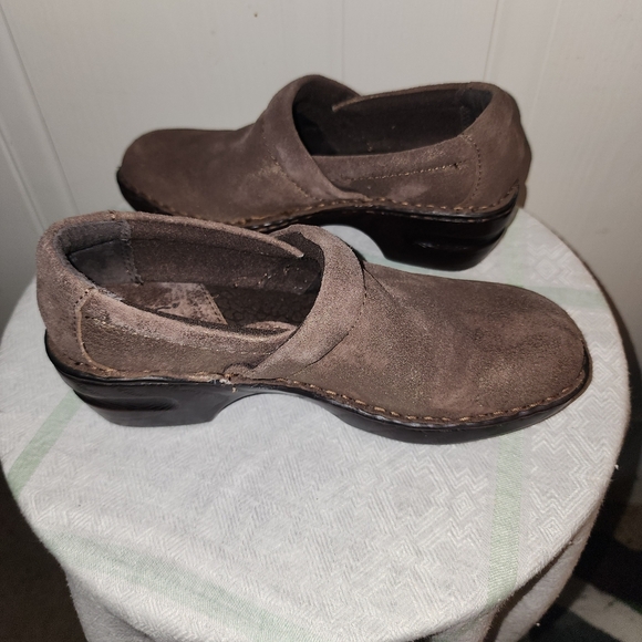 BOC Born Concepts Clogs Brown gold dust Leather Nurse Comfort Shoes 8 - Picture 3 of 8